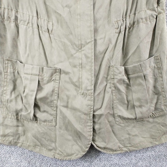 A New Day Women's Full Zip Utility Vest Green Small Drawstring Waist Pockets - Picture 4 of 12